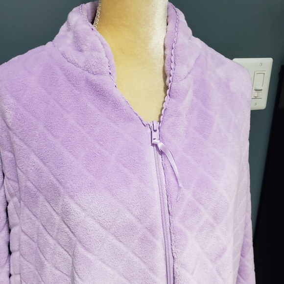 Celestial Dreams Women's High Collar Zip Front Robe with Pockets Sz 4X - Picture 3 of 10